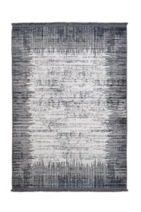 Alfombra estampada digital moderna blanca y gris con diseño abstracto que no desprende polvo 2020