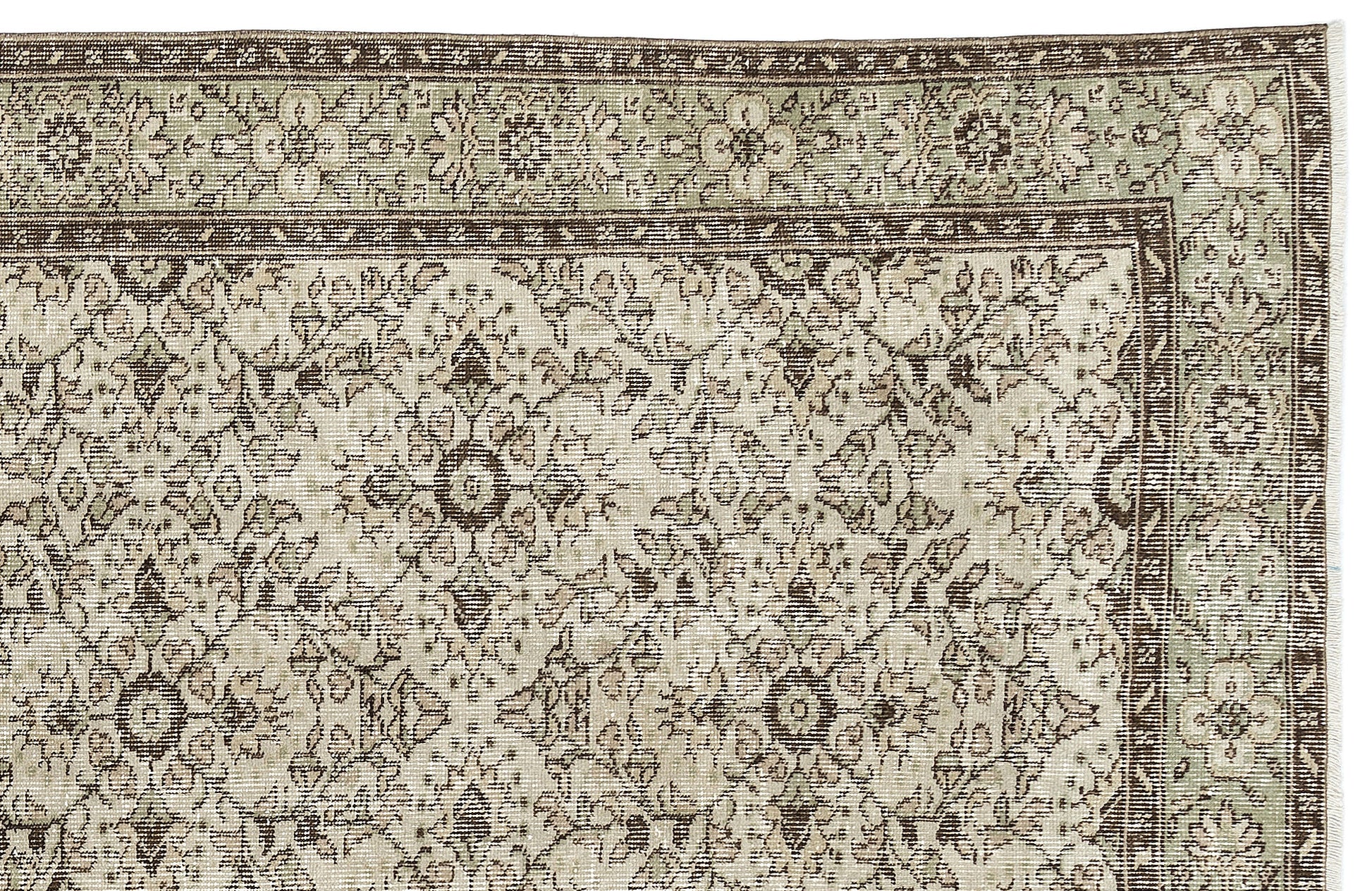 Atina Bej Eskitme Yün El Dokuma Halısı 186 x 297 Apex Unique