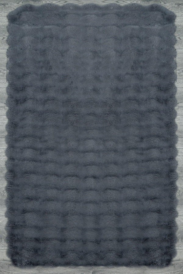 Antrasit Bohem Dekoratif Halı - Yıkanabilir