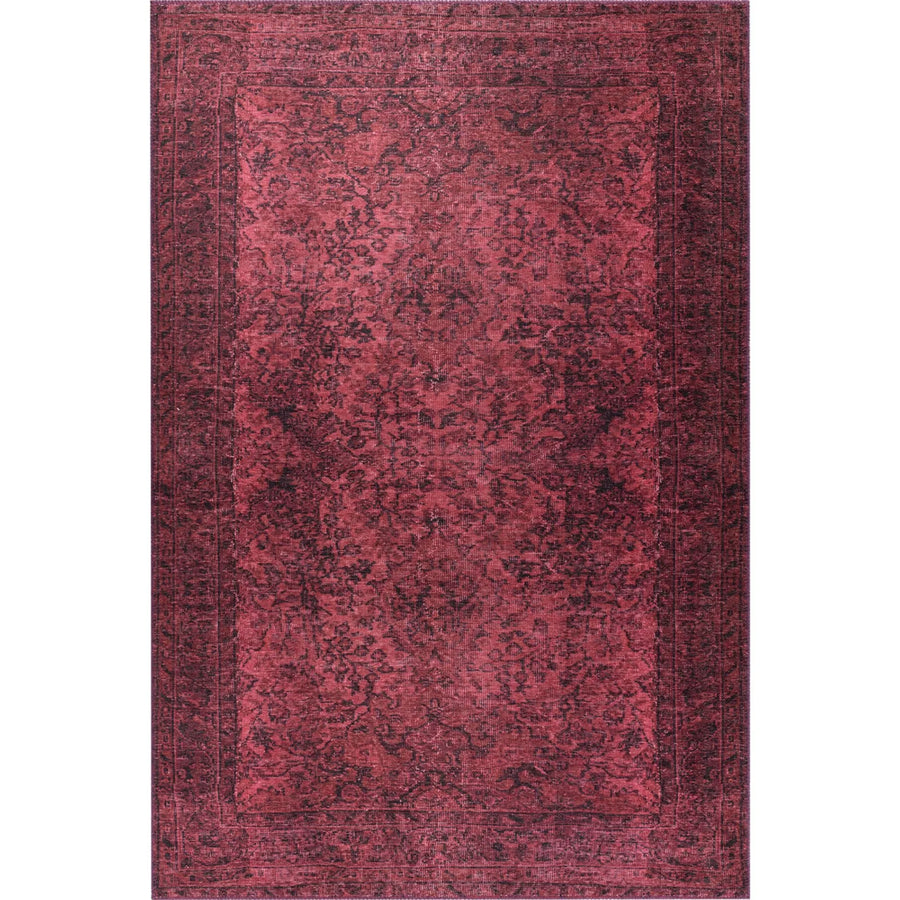 Blue Medallion Distressed Style Area Rug – in the living room