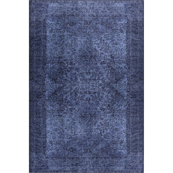 Mavi Bohem Dekoratif Halı - Yıkanabilir - Kaymaz Taban - Pati Dostu