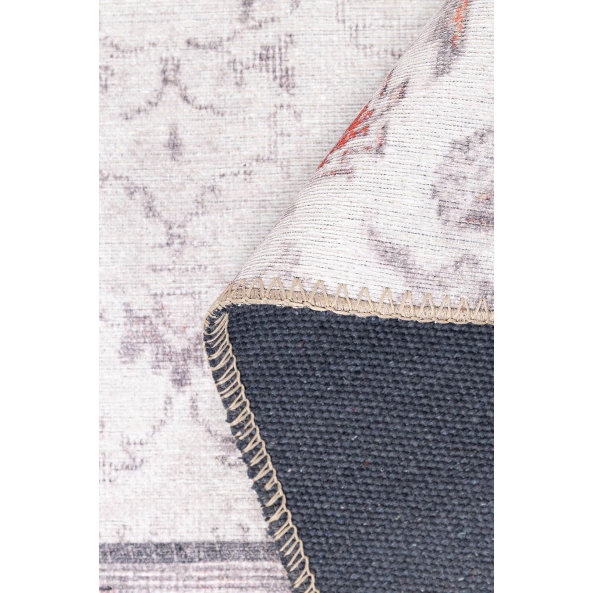 Cardiff Pembe Patchwork Pamuk Dijital Baskı Dekoratif Halı Artloop