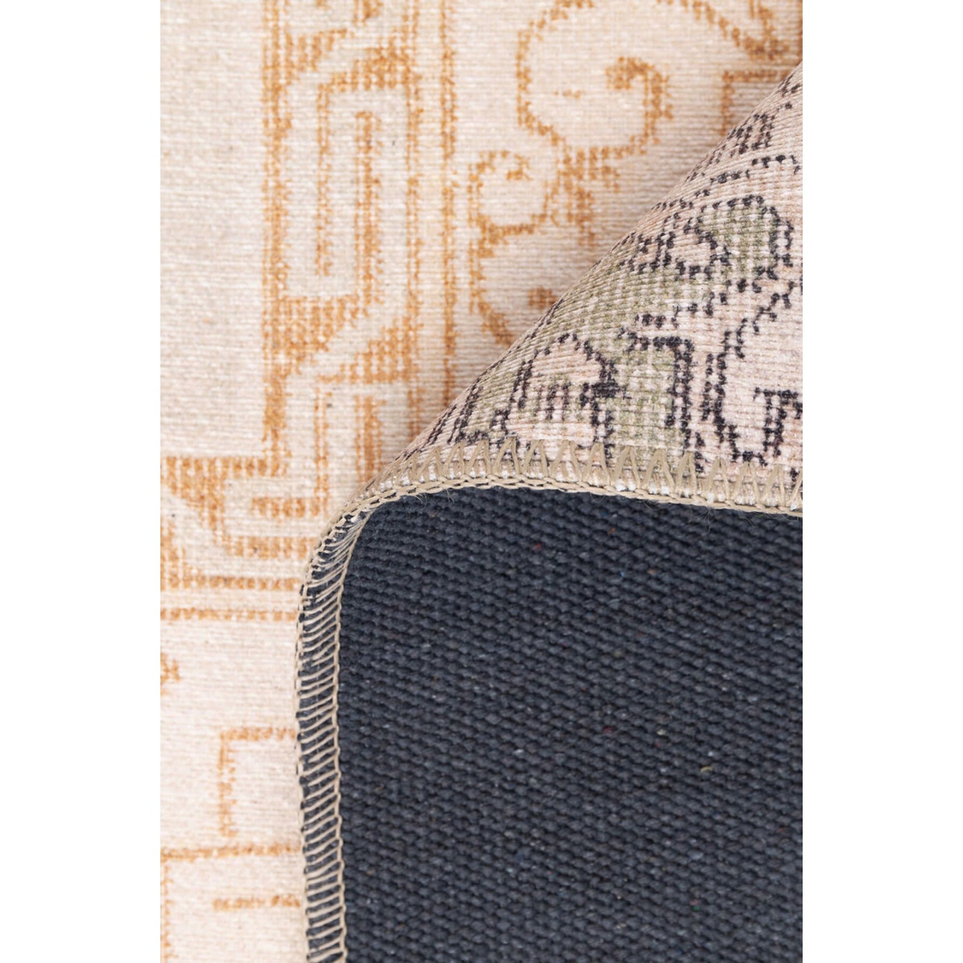 Chester Krem Patchwork Pamuk Dijital Baskı Dekoratif Halı Artloop