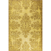 Perth Sarı Eskitme Pamuk Dijital Baskı Dekoratif Halı Artloop