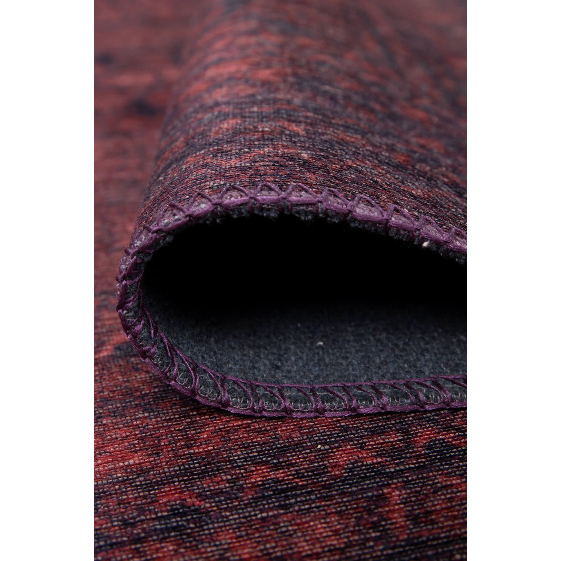 Liverpool Kırmızı Eskitme Pamuk Dijital Baskı Dekoratif Halı Artloop