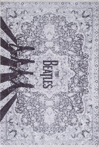 Grey and Anthracite Checkered Area Rug