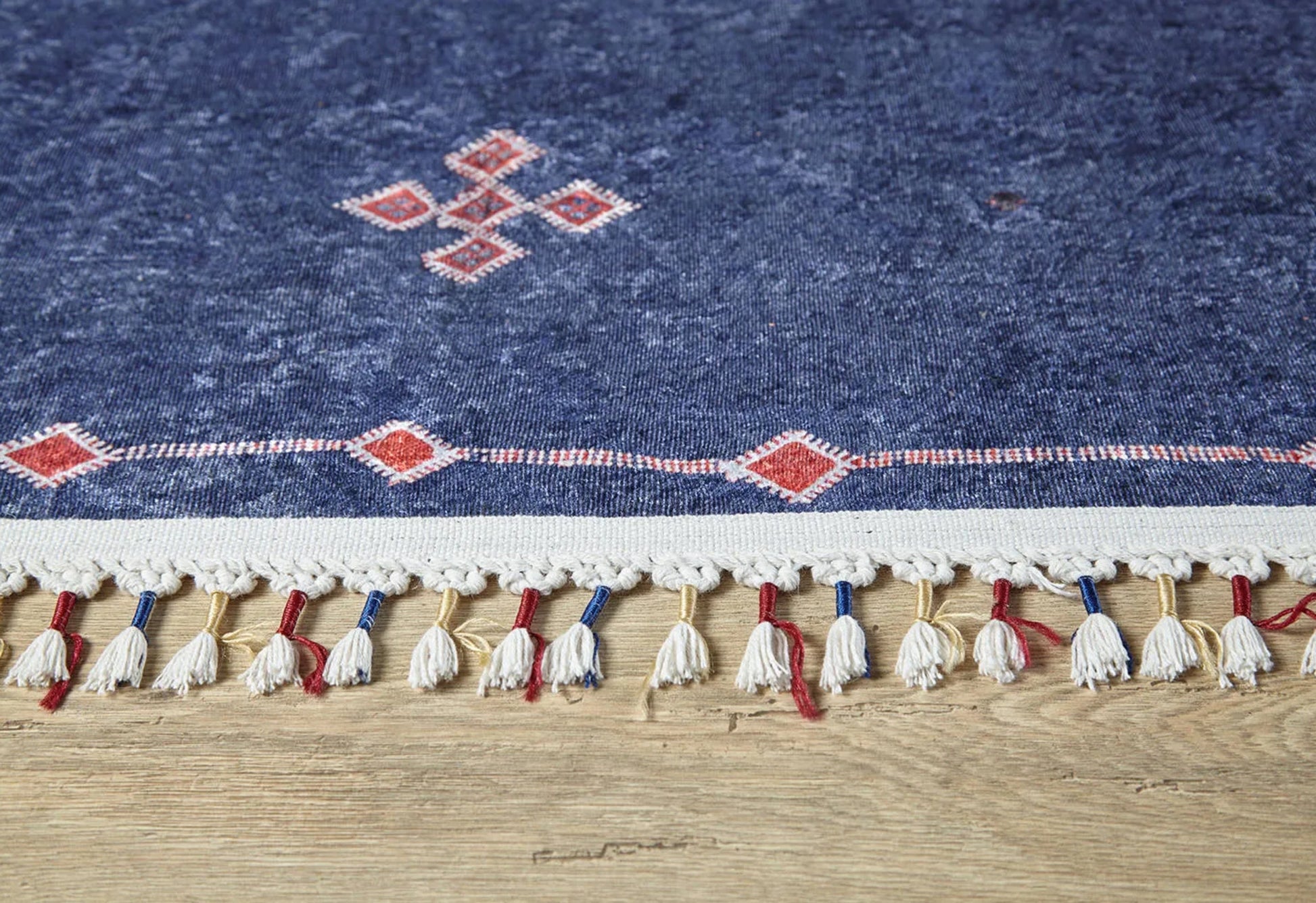 Miedzychod Lacivert Geometrik Dijital Baskı Halı Halınet