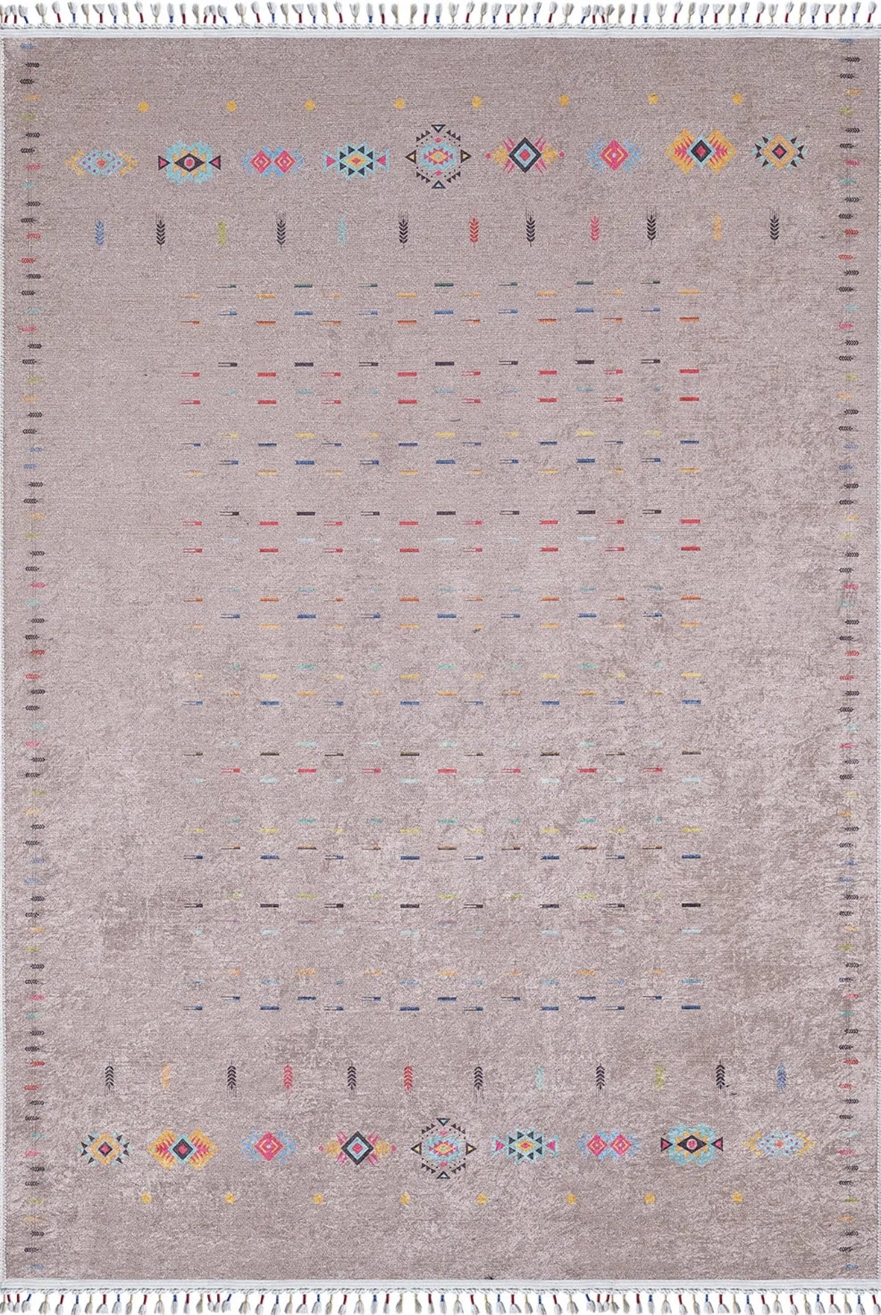 Mlawa Kahverengi Modern Dijital Baskı Halı Halınet