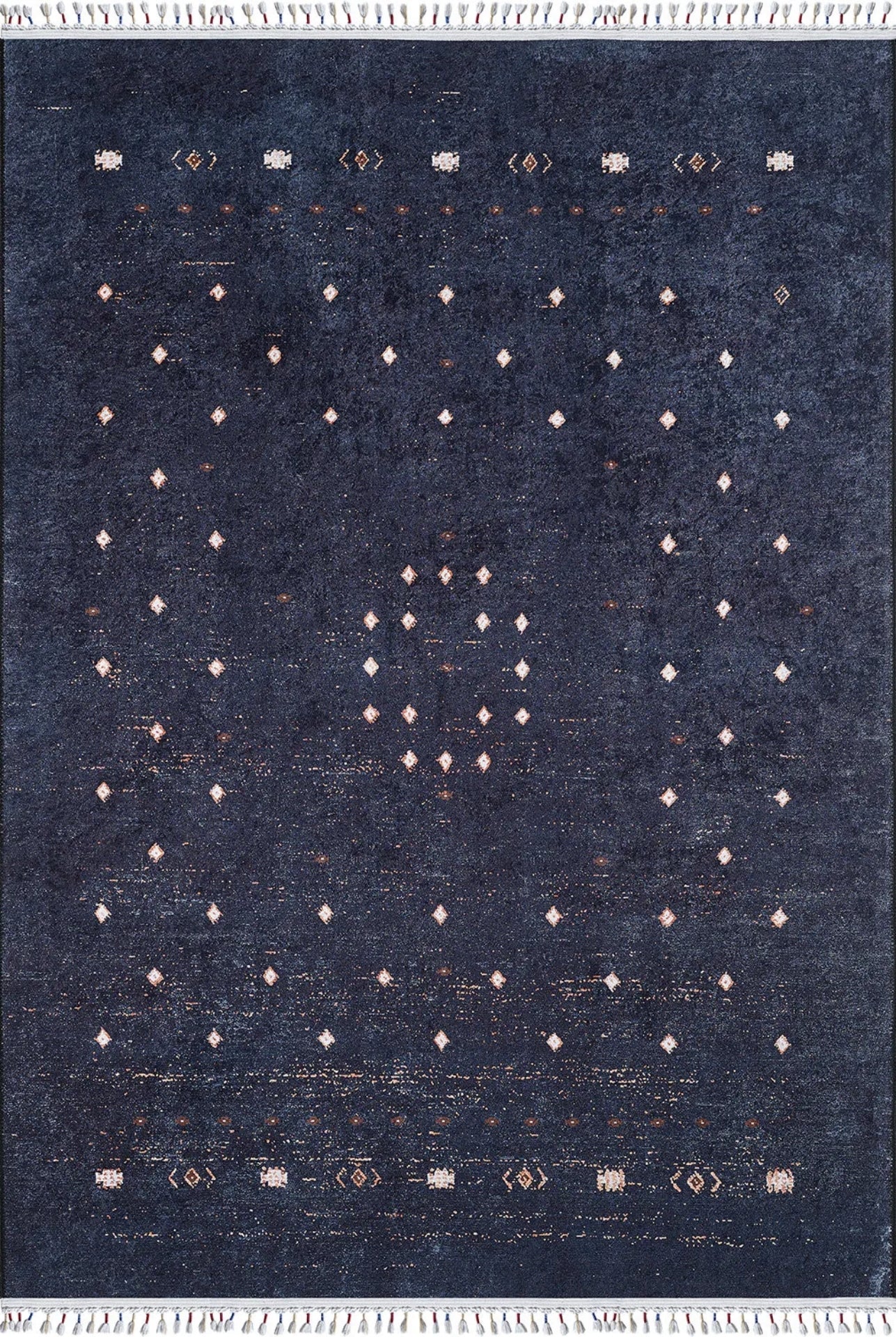 Antrasit Siyah Modern Halı - Yıkanabilir - Kaymaz Taban - Pati Dostu