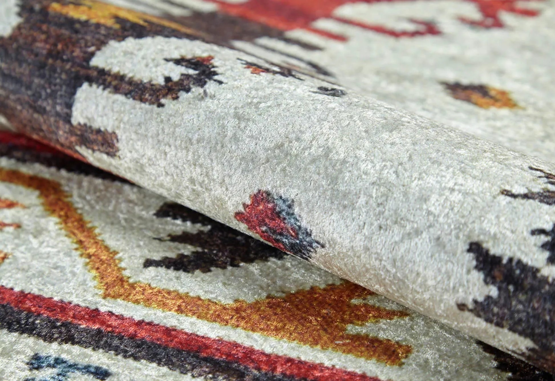 Karpacz Kırmızı Geometrik Dijital Baskı Halı Halınet