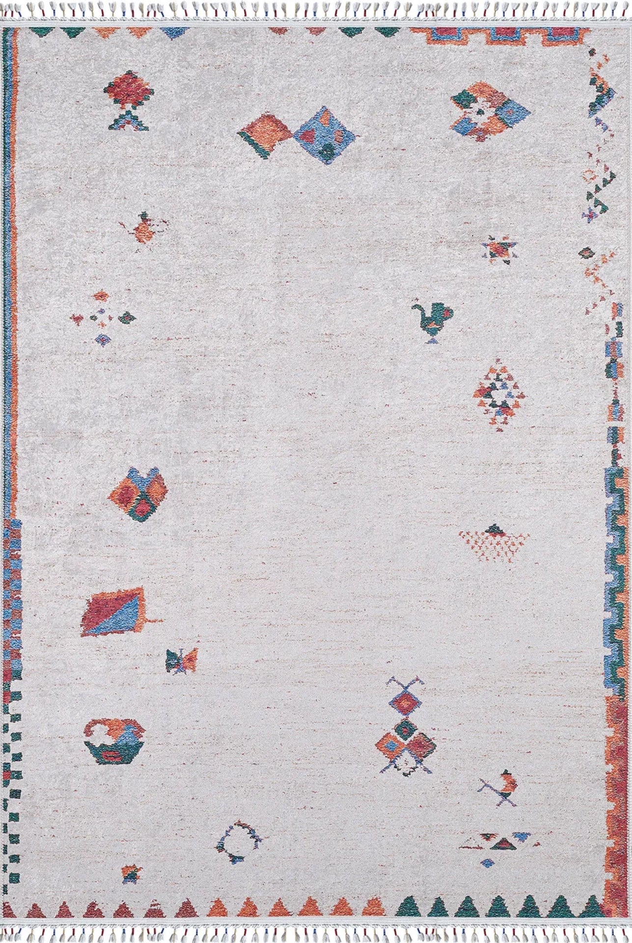 Miroslawiec Krem Modern Dijital Baskı Halı Halınet