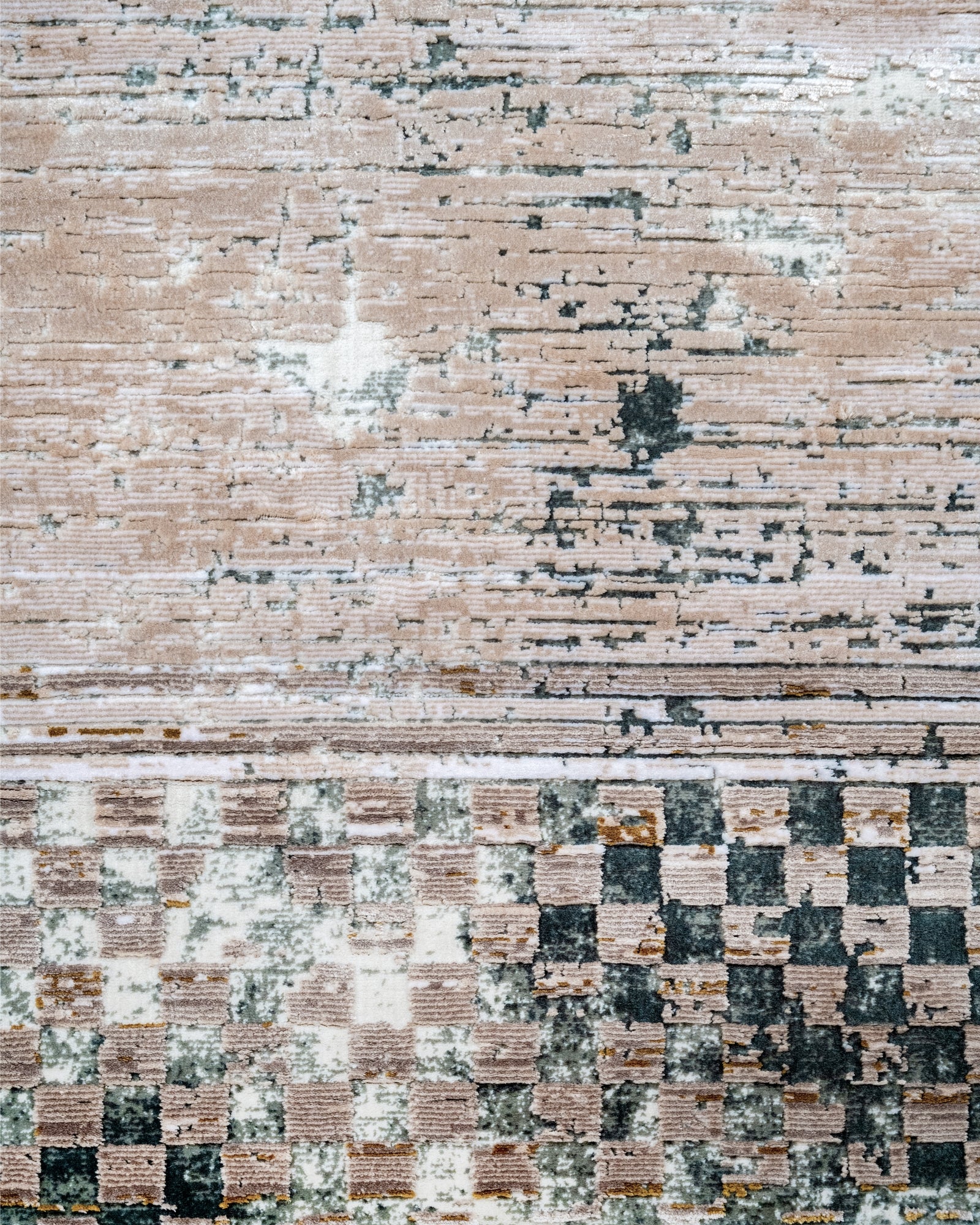 Daffodils Gold Çerçeveli Viskon Makine Halısı Artemis