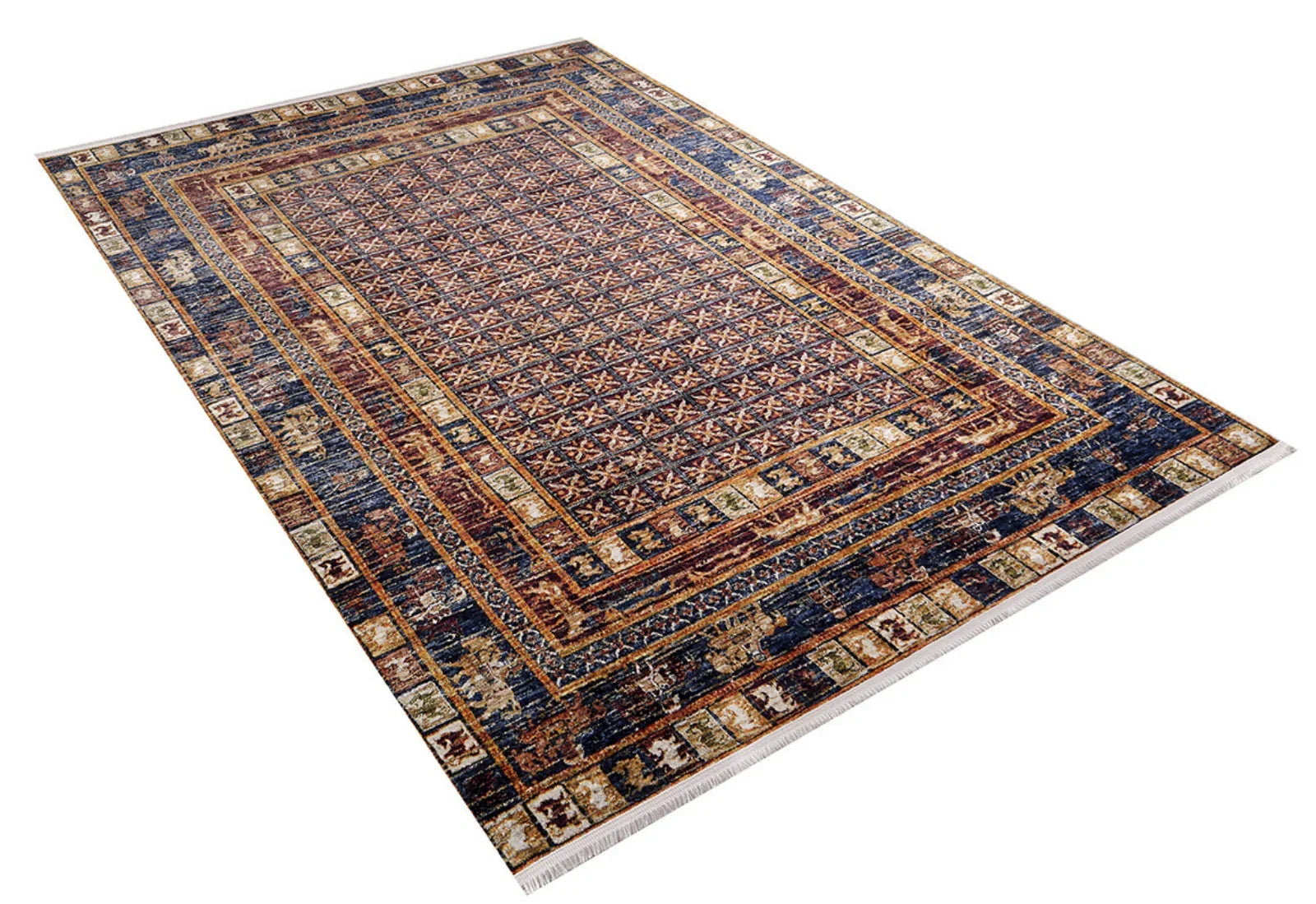 Klasik Desenli Modern Halı - Yıkanabilir - Kaymaz Taban - Pati Dostu