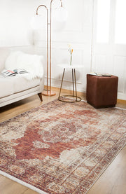 Eskitme Klasik Halı - Yıkanabilir - Kaymaz Taban - Pati Dostu