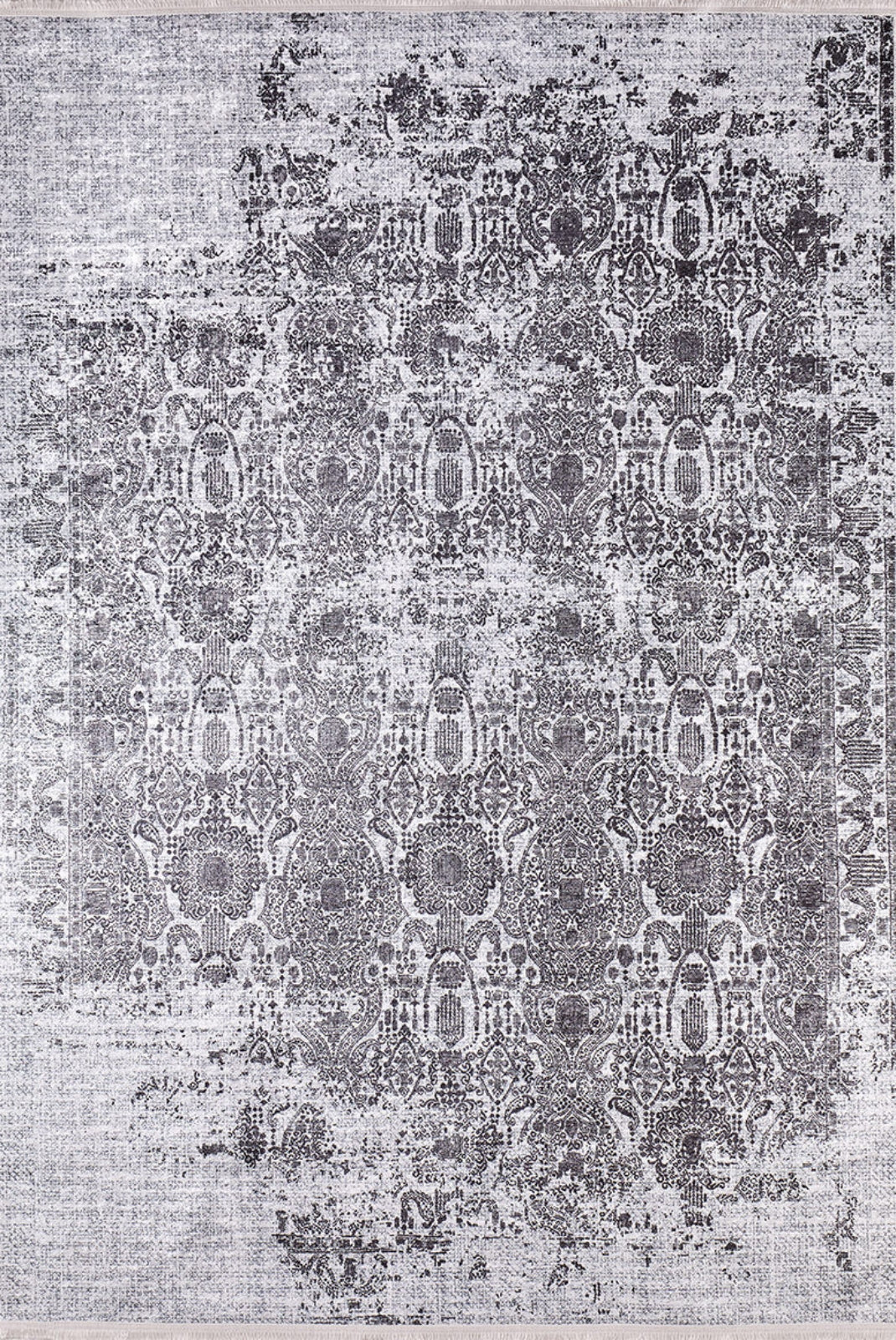 Gelencik Gri Modern Dijital Baskı Halı Halınet