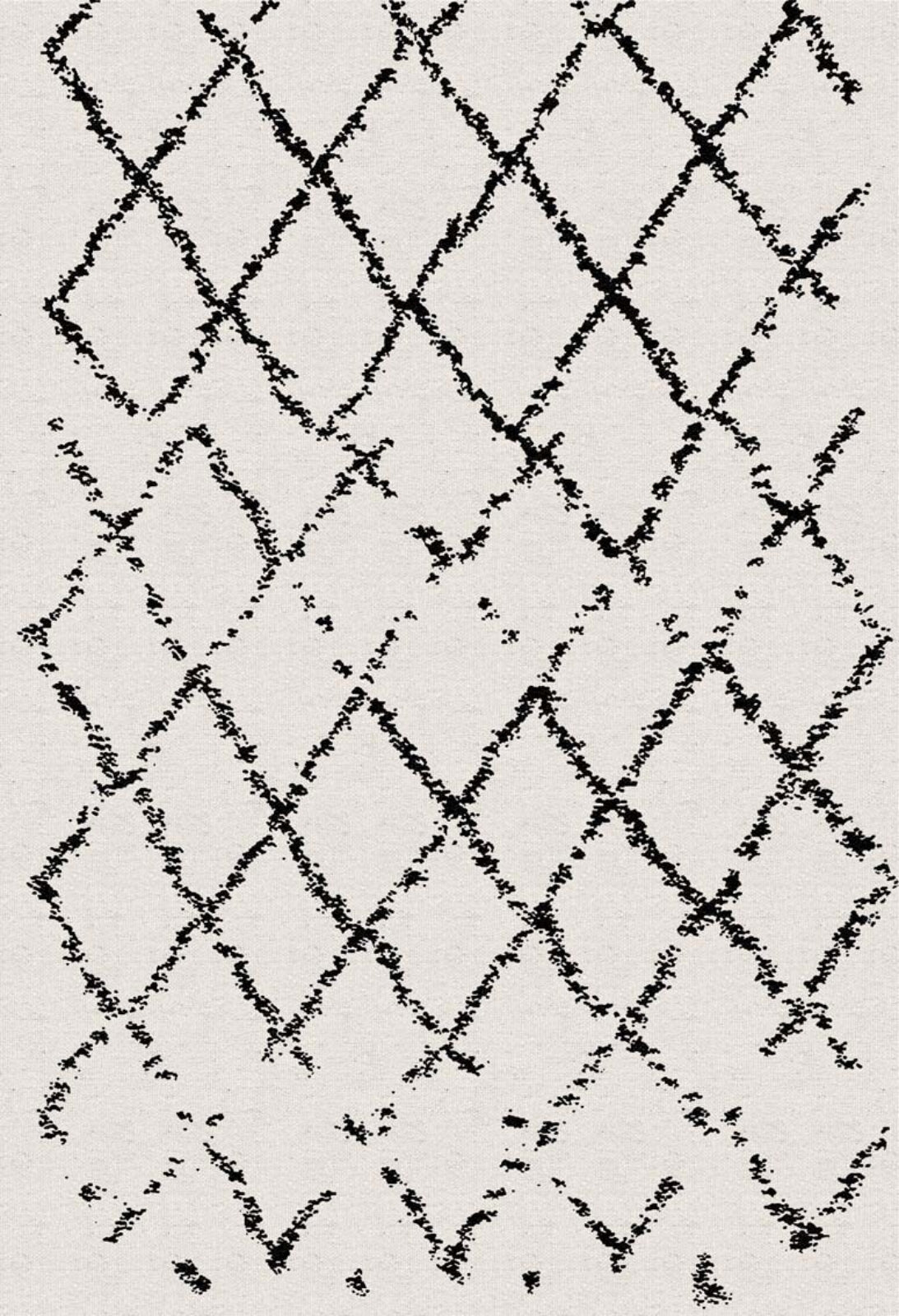 Bugulme Krem Çizgili Dijital Baskı Halı Halınet