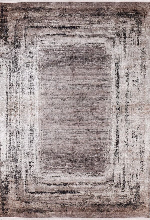 Vizon Bordürlü Modern Halı - Yıkanabilir - Kaymaz Taban - Pati Dostu