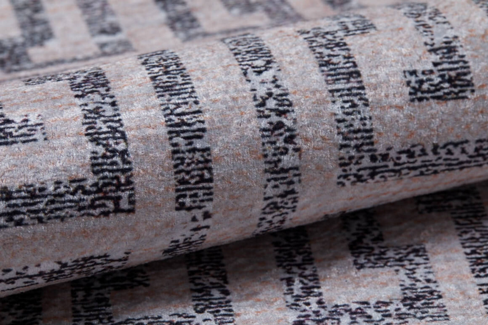 VerhnyayaPısma Bej Geometrik Dijital Baskı Halı Halınet