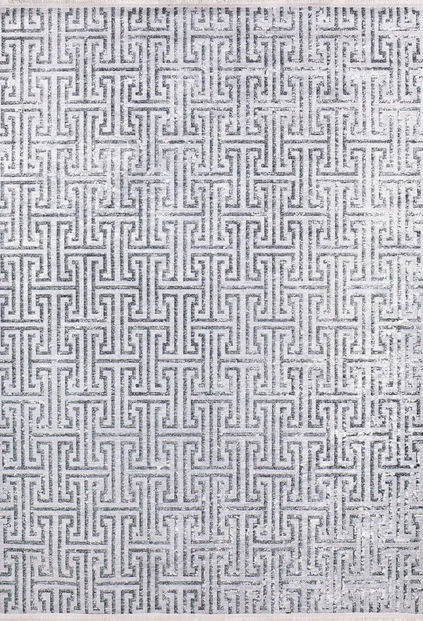 Gri Düz Modern Halı - Yıkanabilir - Kaymaz Taban - Pati Dostu