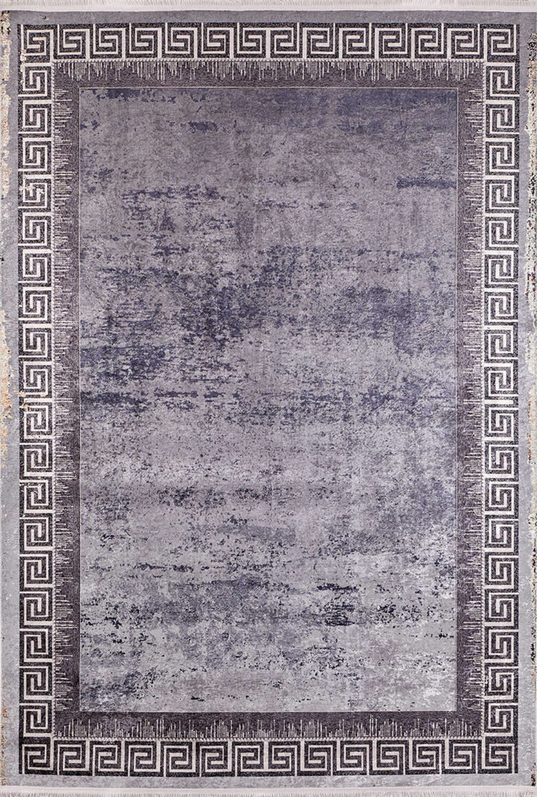 Korolyov Gri Çerçeveli Dijital Baskı Halı Halınet