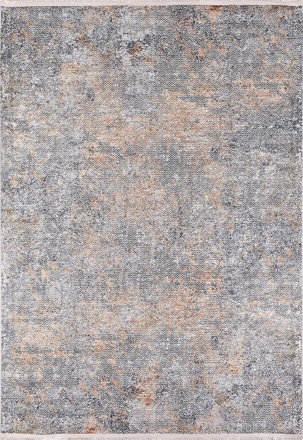 Gold Gri Modern Soyut Halı - Yıkanabilir - Kaymaz Taban - Pati Dostu