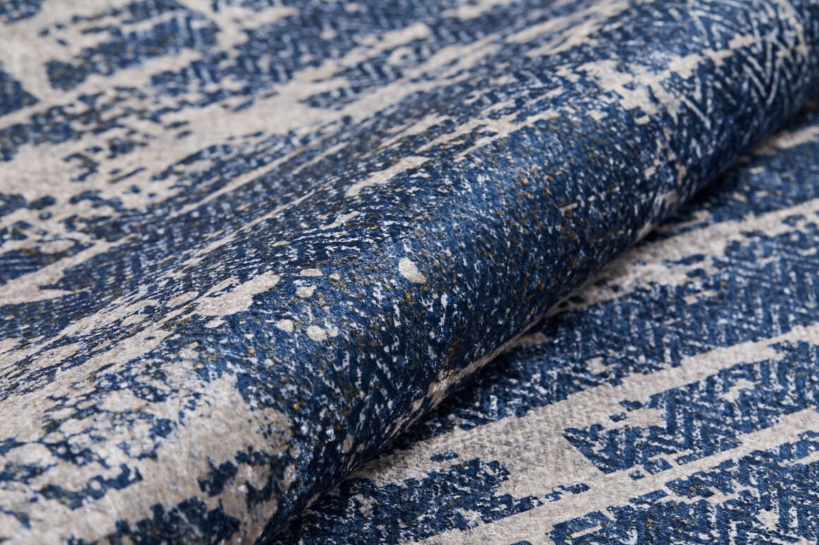 Lesosibirsk Lacivert Modern Dijital Baskı Halı Halınet