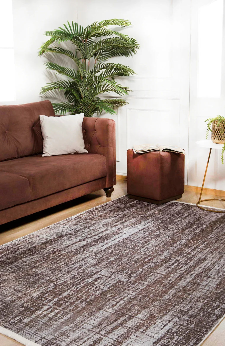 Dokulu Modern Halı - Yıkanabilir - Kaymaz Taban - Pati Dostu