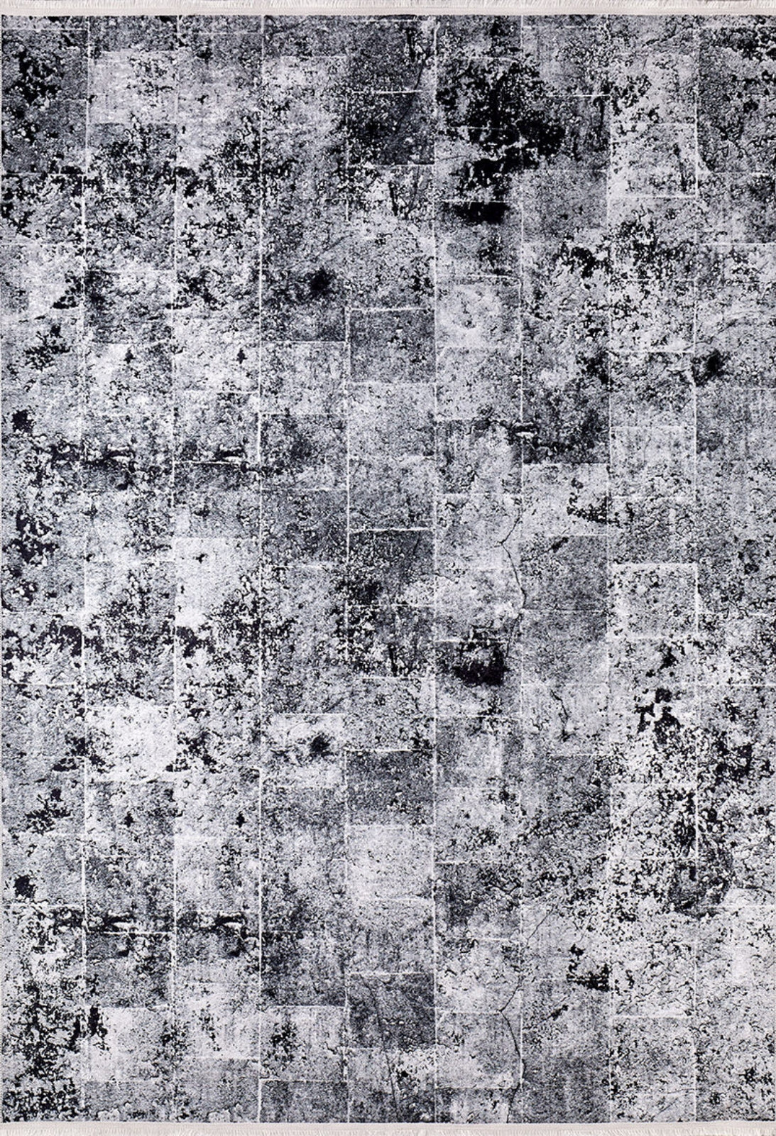 Vladivostok Siyah Modern Dijital Baskı Halı Halınet