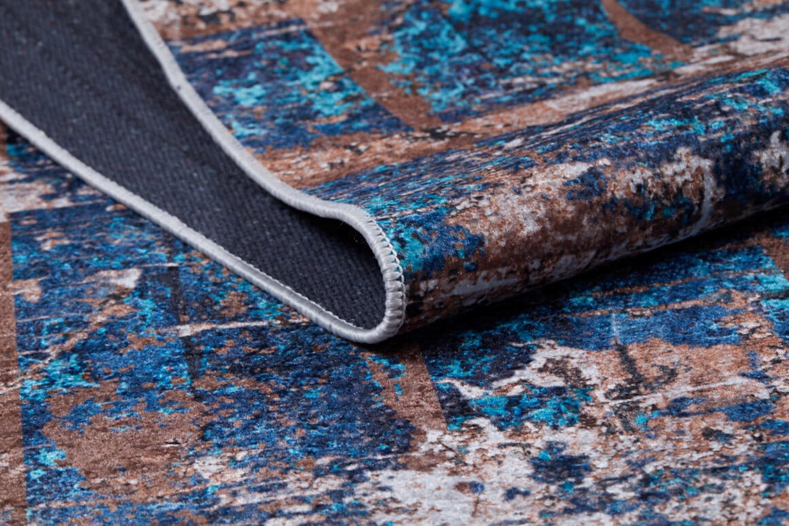 Tumen Lacivert Modern Dijital Baskı Halı Halınet