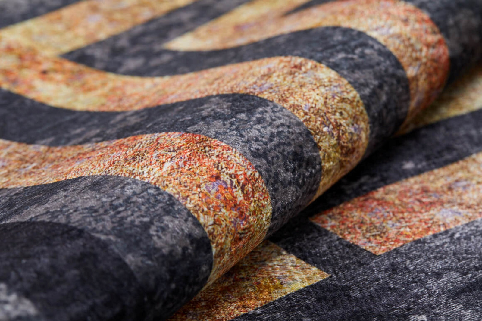 Tihoretsk Gold Çerçeveli Dijital Baskı Halı Halınet