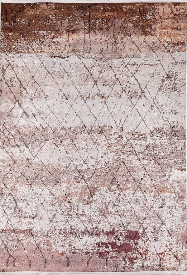 Vizon Dokulu Modern Halı - Yıkanabilir - Kaymaz Taban - Pati Dostu