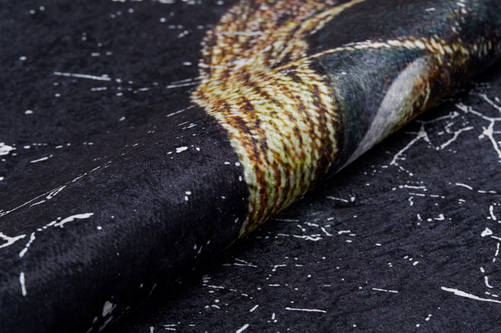 Beryozovski Siyah Modern Dijital Baskı Halı Halınet