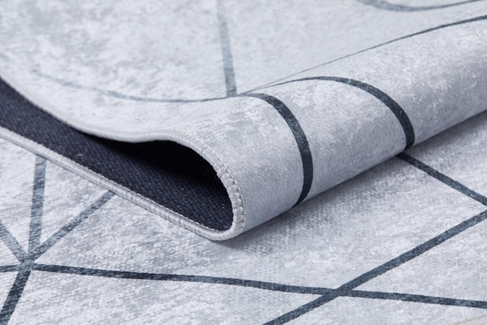 Rubtsovsk Gri Çerçeveli Dijital Baskı Halı Halınet