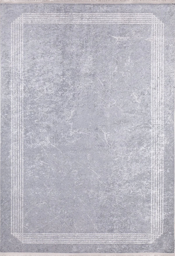 Antrasit Gri Düz Modern Halı - Yıkanabilir - Kaymaz Taban - Pati Dostu