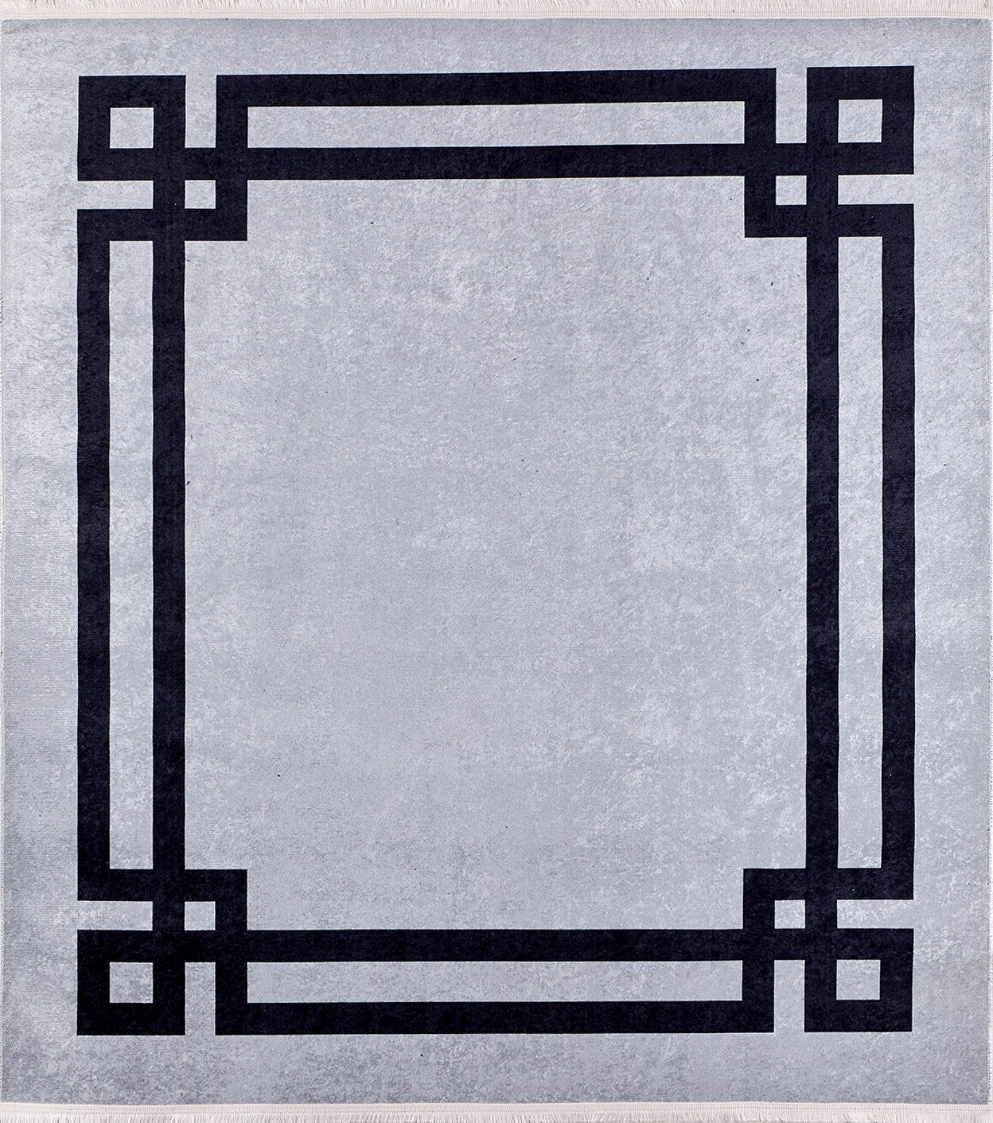 Pyatigorsk Gri Çerçeveli Dijital Baskı Halı Halınet