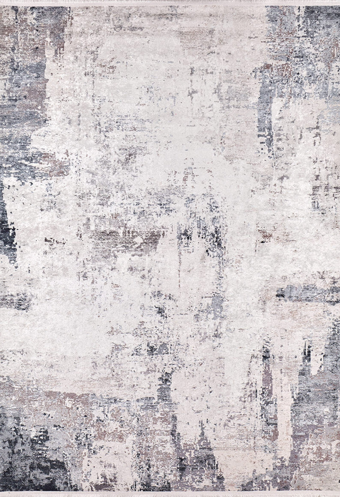 Penza Gri Modern Dijital Baskı Halı Halınet