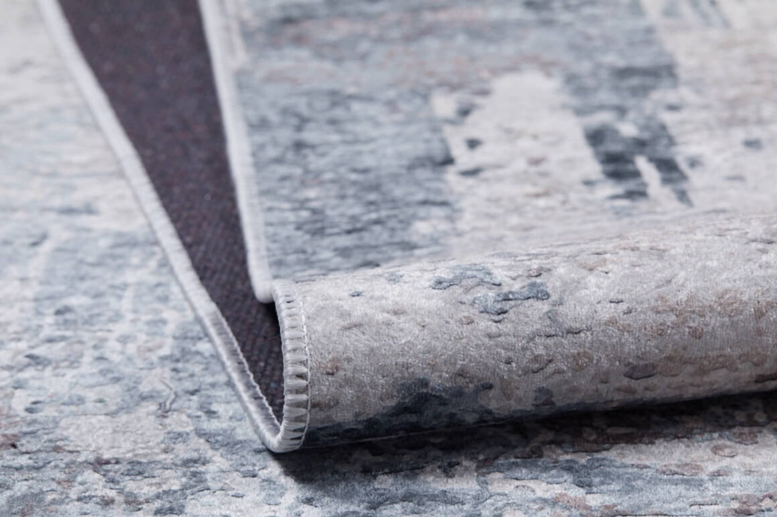 Penza Gri Modern Dijital Baskı Halı Halınet