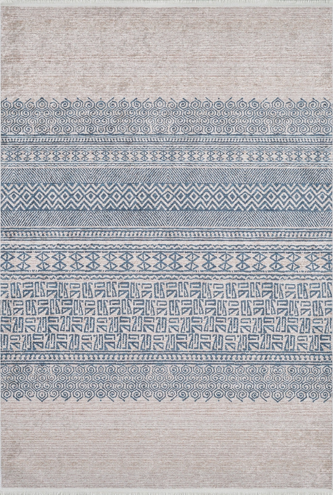 Morelia Mavi Modern Dijital Baskı Halı Halınet