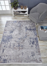 Gray Blue Distressed Living Room Rug HLN1601 - Polyester