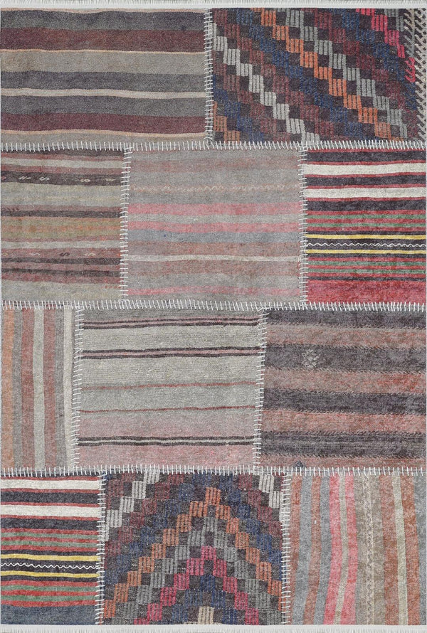 Geometrik Modern Halı - Yıkanabilir - Kaymaz Taban - Pati Dostu