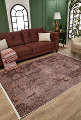 Brown Beige Distressed Living Room Rug HLN1627 - Polyester