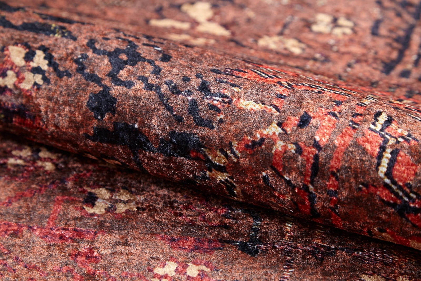 Haydarabad Kahverengi Modern Dijital Baskı Halı Halınet