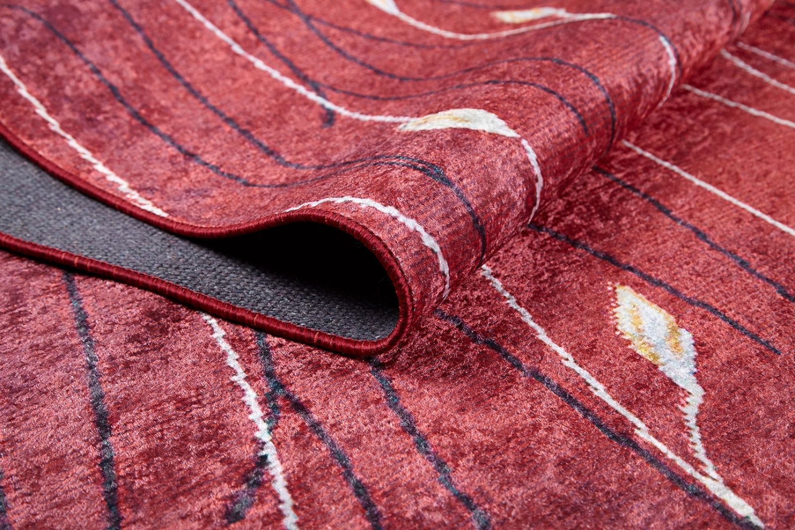 Tonala Kırmızı Modern Dijital Baskı Halı Halınet