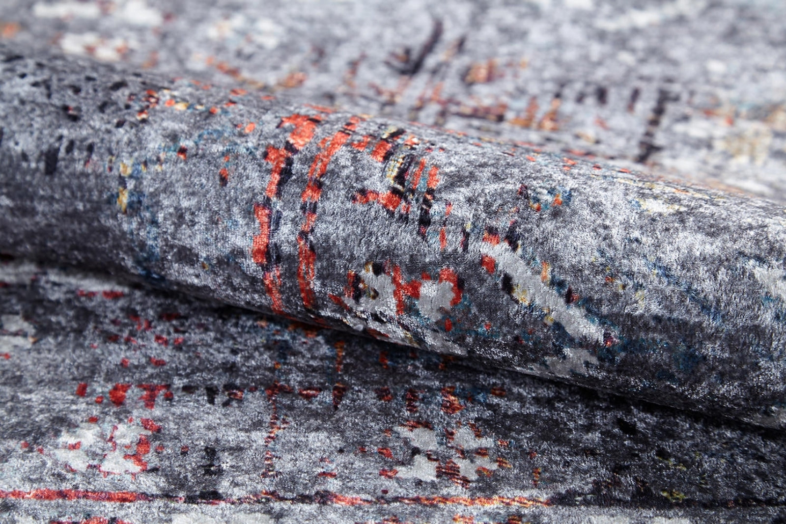 Chakwal Gri Modern Dijital Baskı Halı Halınet