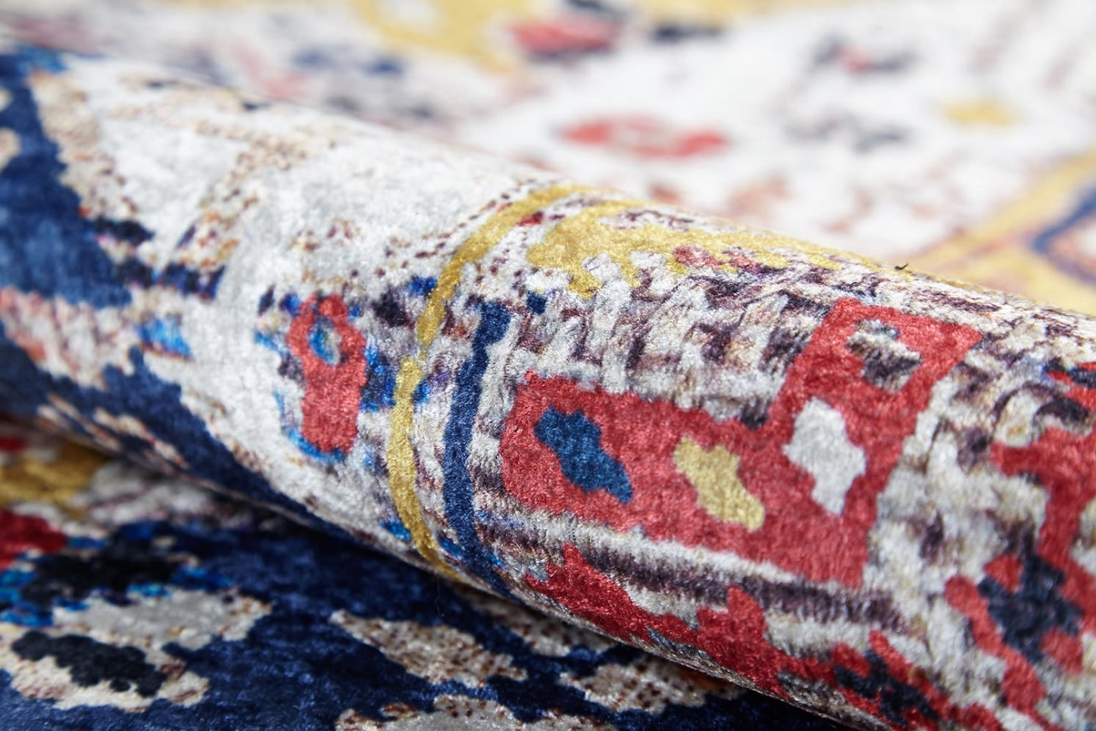 Pune Bej Geometrik Dijital Baskı Halı Halınet