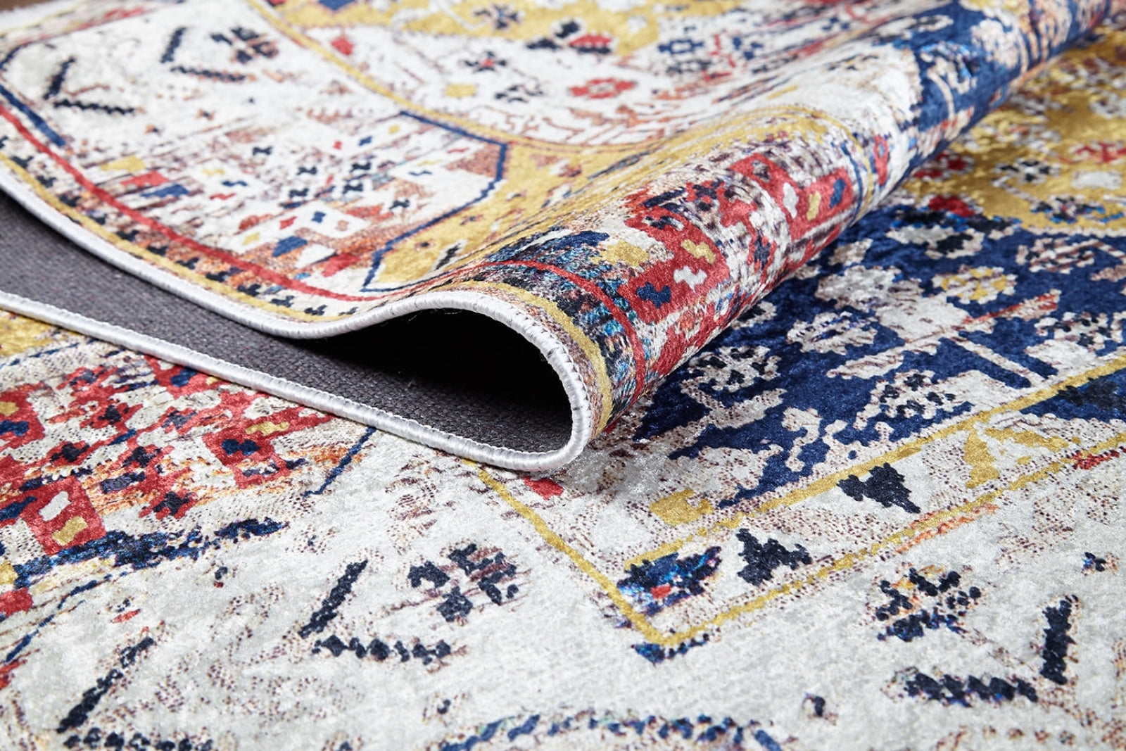 Pune Bej Geometrik Dijital Baskı Halı Halınet