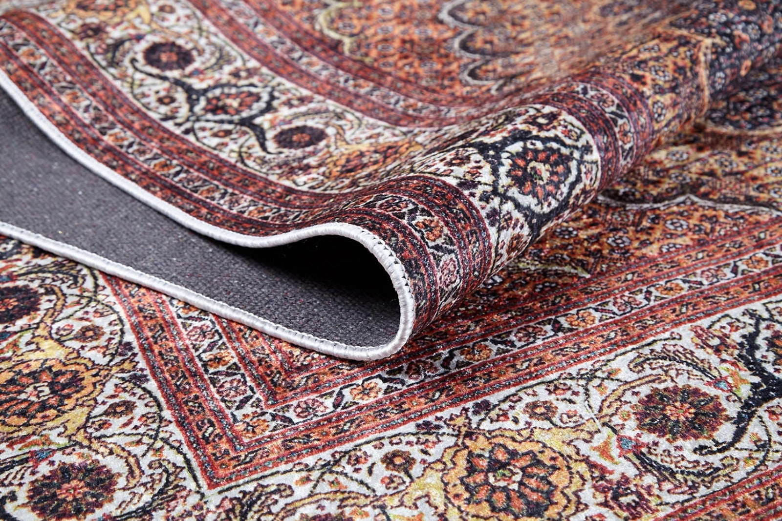 Lakhnau Kahverengi Klasik Dijital Baskı Halı Halınet