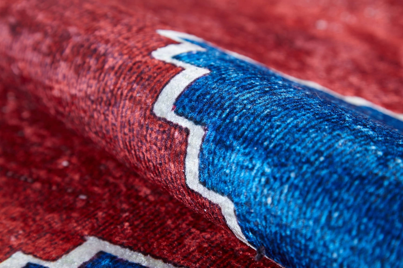 Patna Mavi Modern Dijital Baskı Halı Halınet