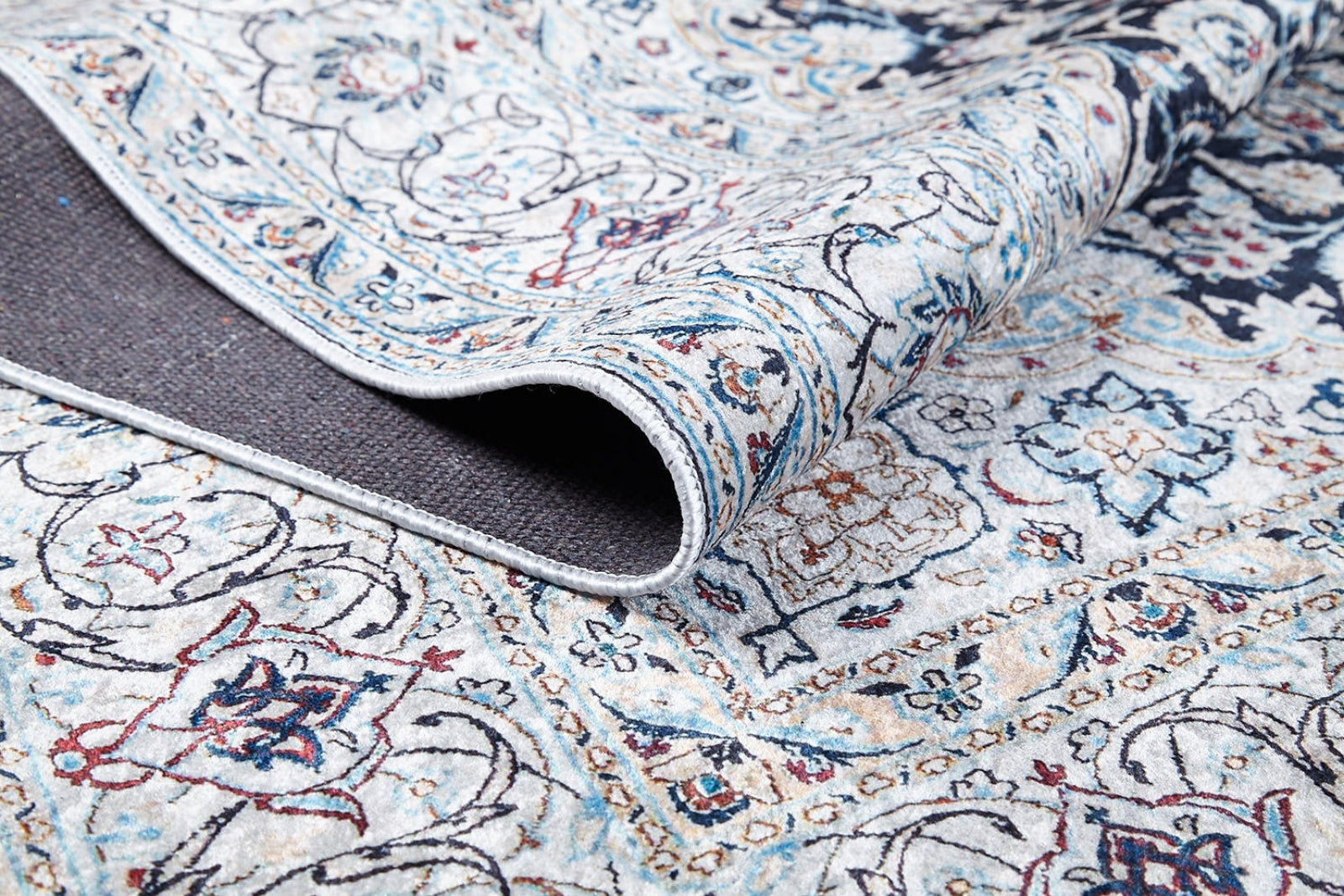 Madurai Gri Klasik Dijital Baskı Halı Halınet