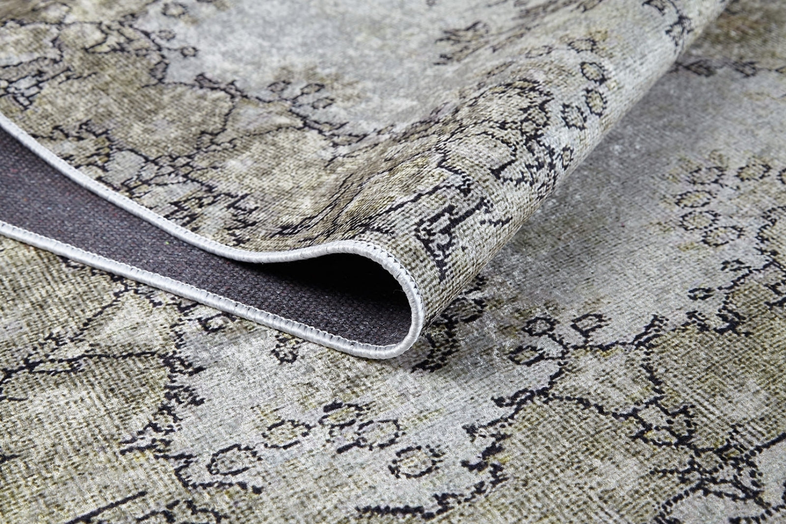 Brzesko Yeşil Klasik Dijital Baskı Halı Halınet